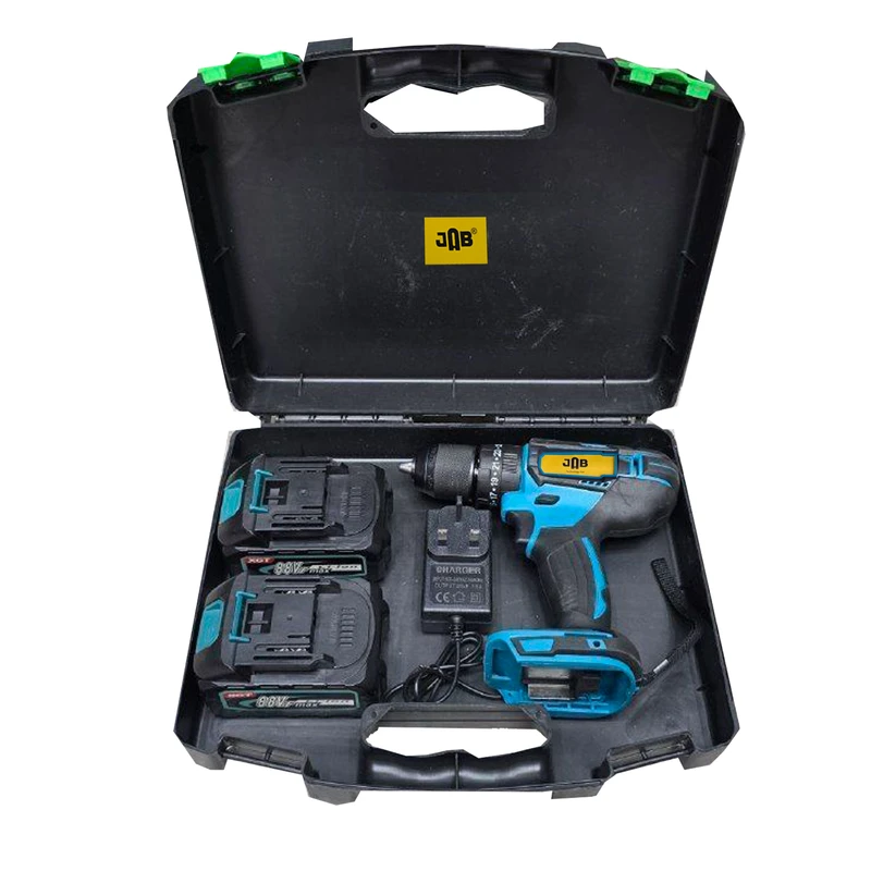 دریل پیچ گوشتی شارژی چکشی سه نظام فلزی 10 میلیمتر 188 ولت جاب مدل JB-188 XGT