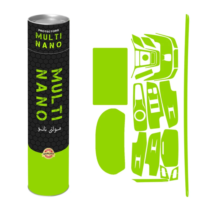 برچسب محافظ مانیتور و کنسول خودرو آنتی رفلکس مولتی نانو مدل X-F1B مناسب برای کی ام سی X5 مجموعه 17 عددی