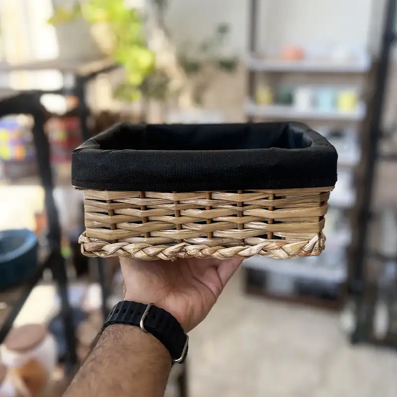 سبد حصیر بافی مدل hand made