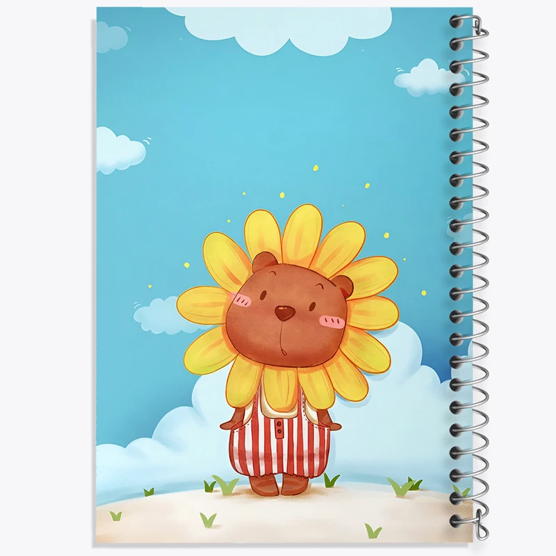 دفتر مشق 50 برگ خندالو طرح خرس کیوت و بامزه کد N4548