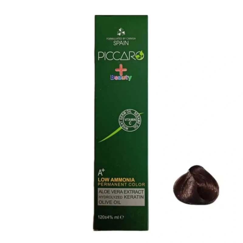 رنگ مو پیکارو شماره 5.3 مدل پلاس بیوتی حجم 124 میلی لیتر رنگ قهوه ای طلایی