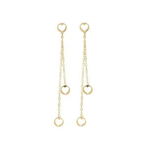 گوشواره طلا 18 عیار زنانه قیراط طرح قلب کد GH5243