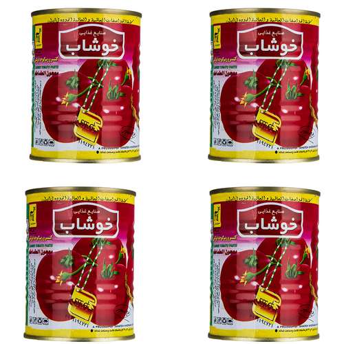 کنسرو رب گوجه فرنگی خوشاب - 800 گرم بسته 4 عددی