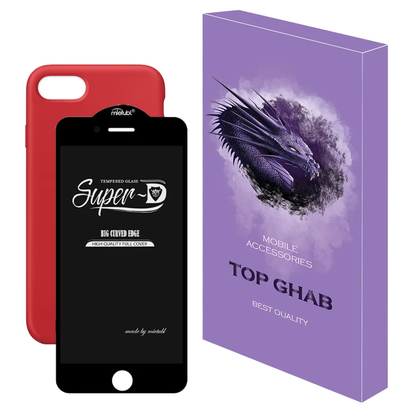 کاور تاپ قاب مدل 2SDB  مناسب برای گوشی موبایل اپل iPhone 8 به همراه محافظ صفحه نمایش