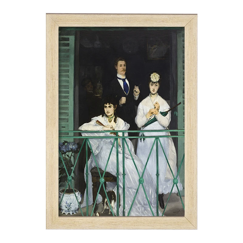 تابلو خندالو مدل نقاشی بالکن اثر ادوار مانه کد F12414