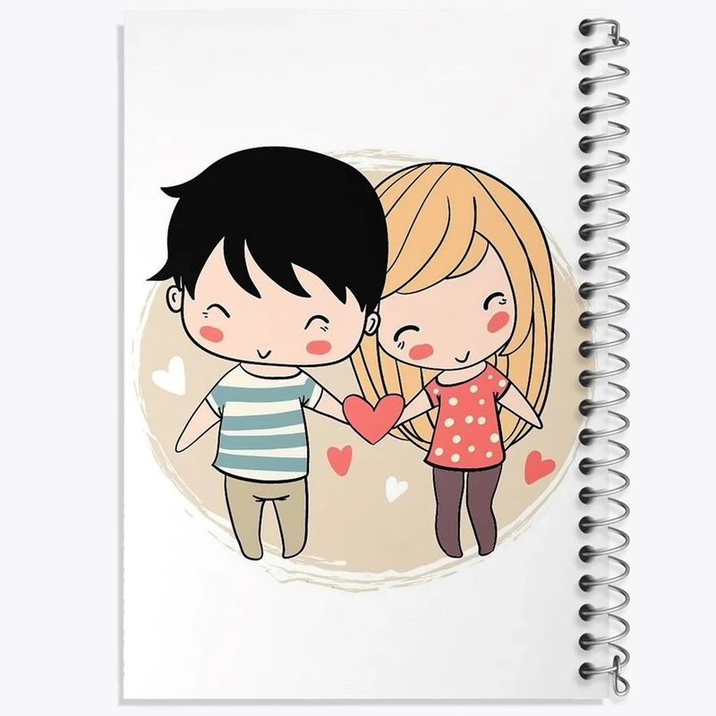 دفتر مشق 50 برگ خندالو مدل عاشقانه کد 27107