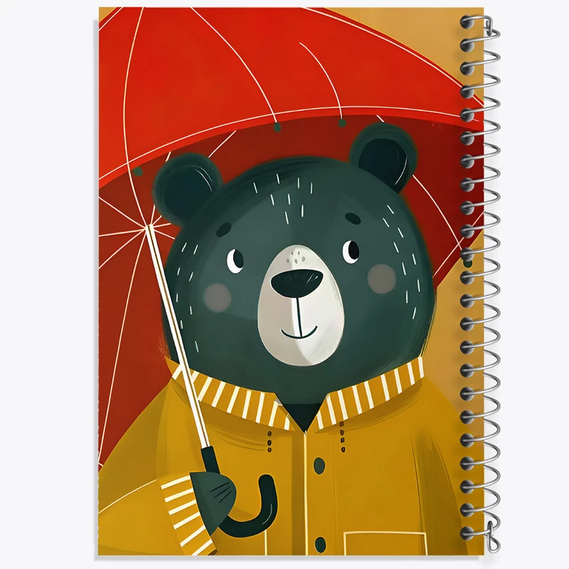 دفتر شطرنجی 50 برگ خندالو طرح خرس بامزه کد F8053