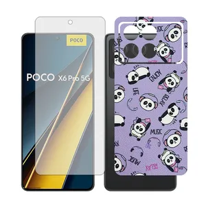 Glass Together model transparent Screen Protector Suitable for Xiaomi Poco X6 Pro Mobile Phone with Back cover sticker