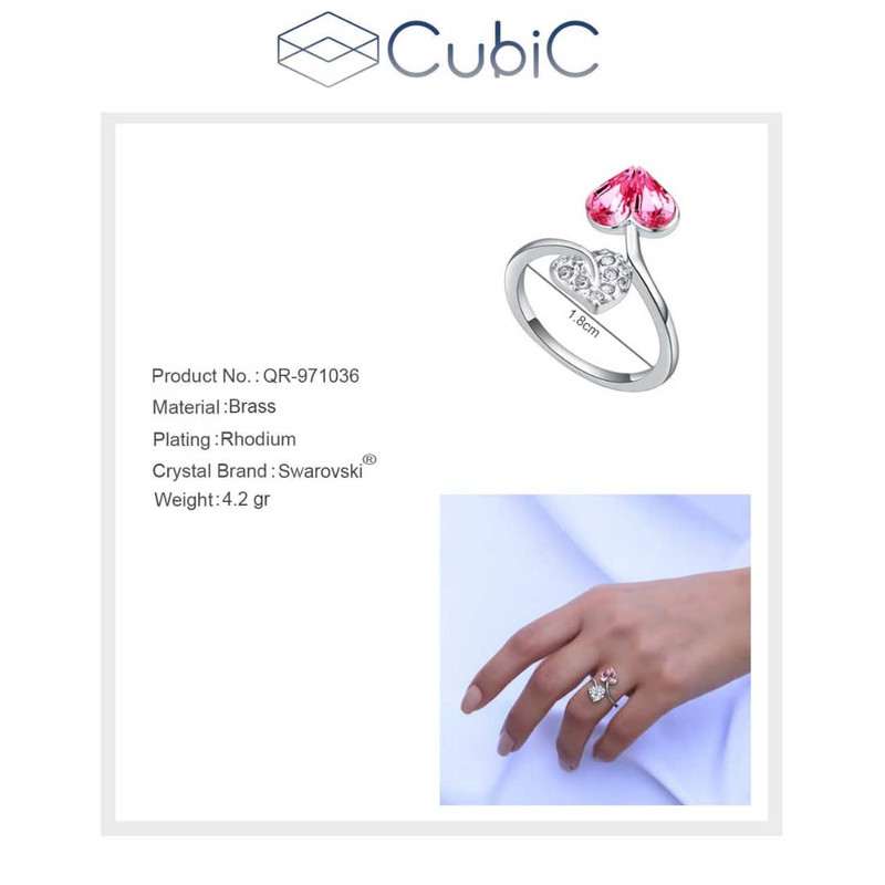 انگشتر زنانه کوبیک مدل QR-971036 انگشتر زنانه کوبیک مدل QR-971036