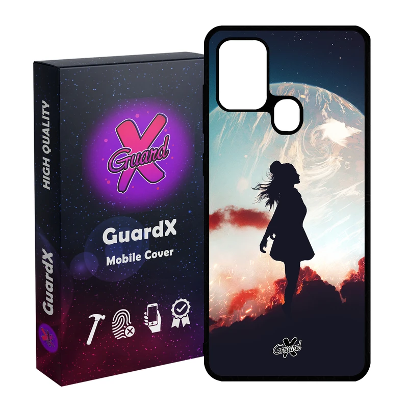 کاور گارد ایکس طرح دختر مدل Glass10195 مناسب برای گوشی موبایل سامسونگ Galaxy A21s