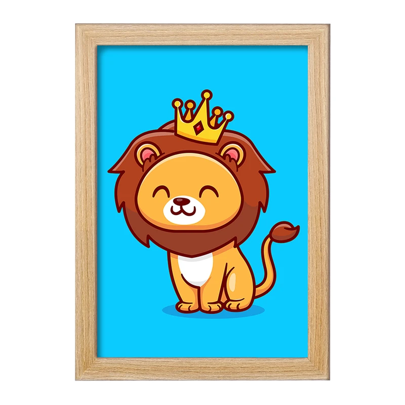 تابلو خندالو مدل حیوانات بامزه شیر کد 25402