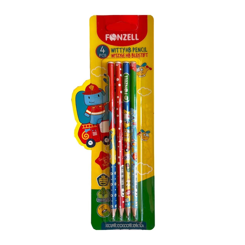 مداد مشکی فونزل با درجه سختی HB مدل B4 بسته 4 عددی