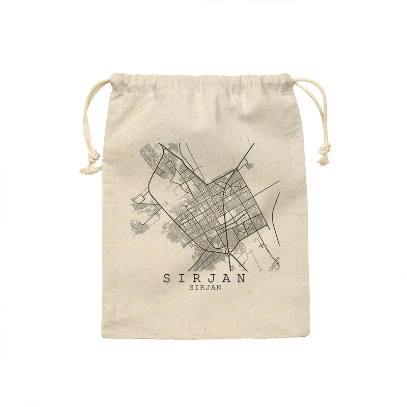 کیسه نان و سبزی ترمه طراحان ایده مدل نقشه شهر سیرجان کد map0520 - S سایز 19x19 سانتی متر