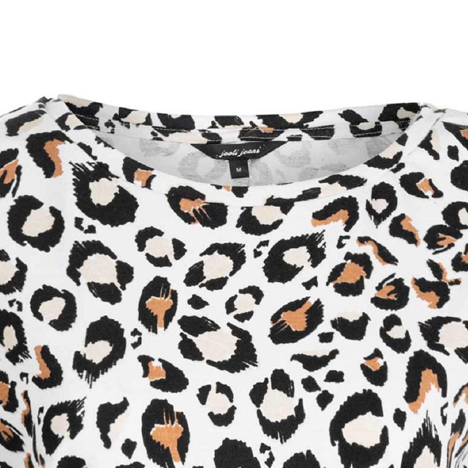 تی شرت آستین کوتاه زنانه جوتی جینز مدل پلنگی کد 1551182 رنگ سفید -  - 4