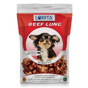 نقد و بررسی غذای تشویقی سگ لوریتا مدل DRIED BEEF LUNG وزن 50 گرم توسط خریداران