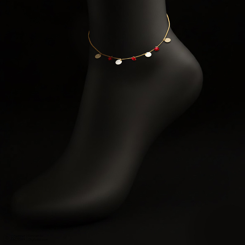 پابند طلا 18 عیار زنانه روبی آرت گالری مدل 330010