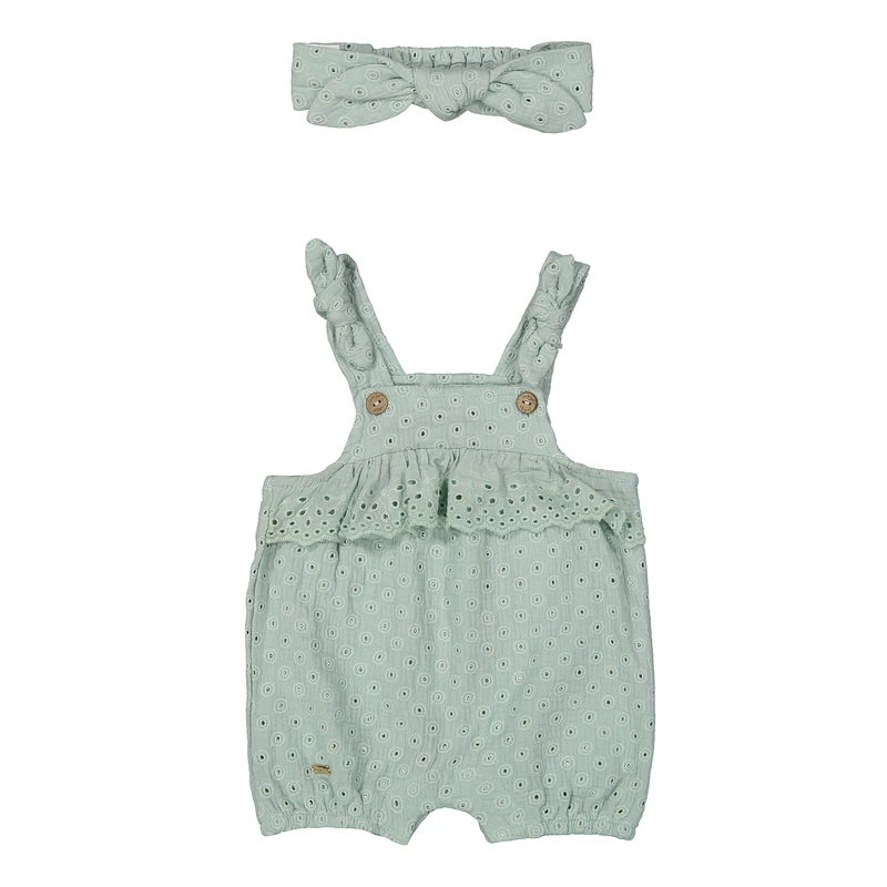 ست سرهمی و هدبند نوزادی ایندیگو مدل شایلی کد 14112