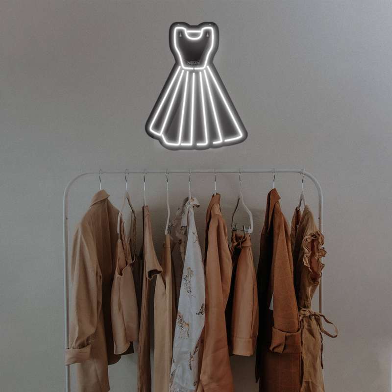 چراغ دیواری نئون دیزاین مدل Women-Clothes-BL_WHT