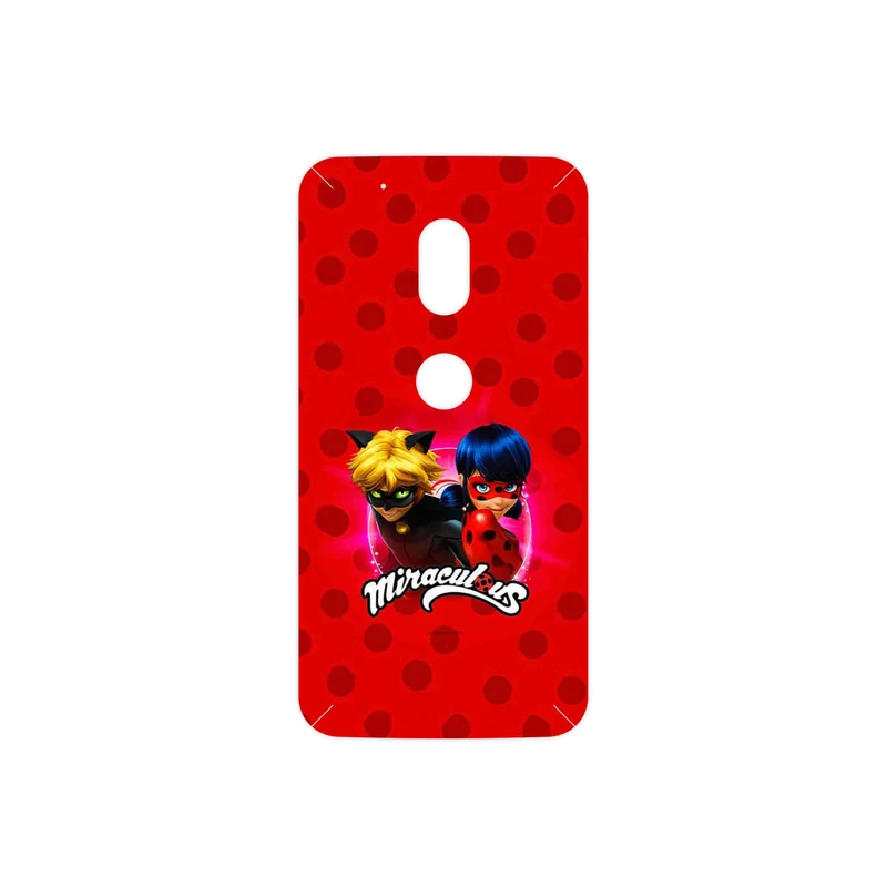 برچسب پوششی ماهوت مدل Ladybug and Cat Noir مناسب برای گوشی موبایل موتورولا Moto G4 Play