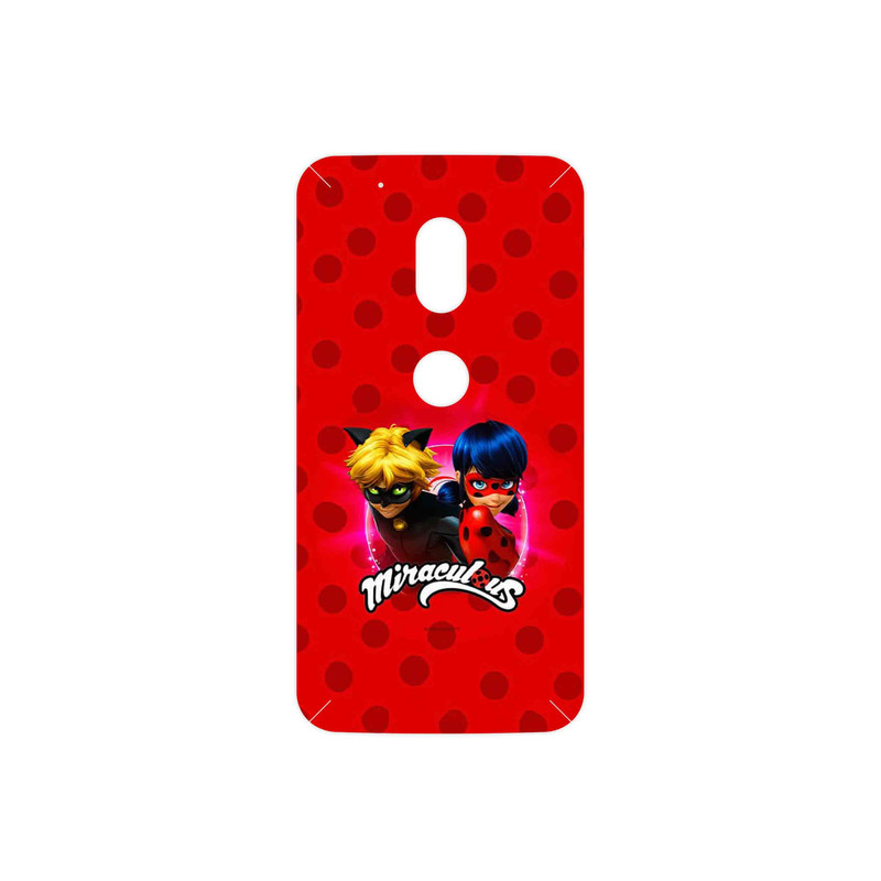 برچسب پوششی ماهوت مدل Ladybug and Cat Noir مناسب برای گوشی موبایل موتورولا Moto G4 Play