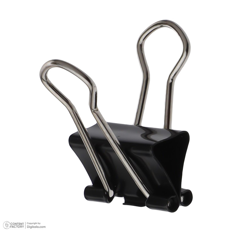 - گيره کاغذ دلي مدل 38565 سايز 19 ميلي متر بسته 12 عددي