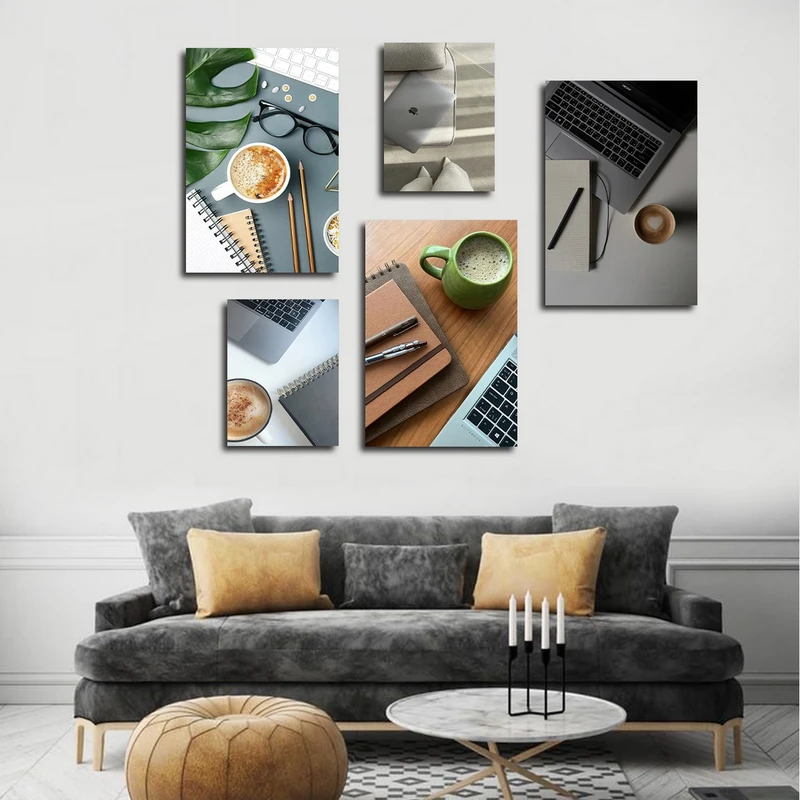 تابلو شاسی بکلیت طرح دفترکار اداری مدل SH-2979 مجموعه 5 عددی