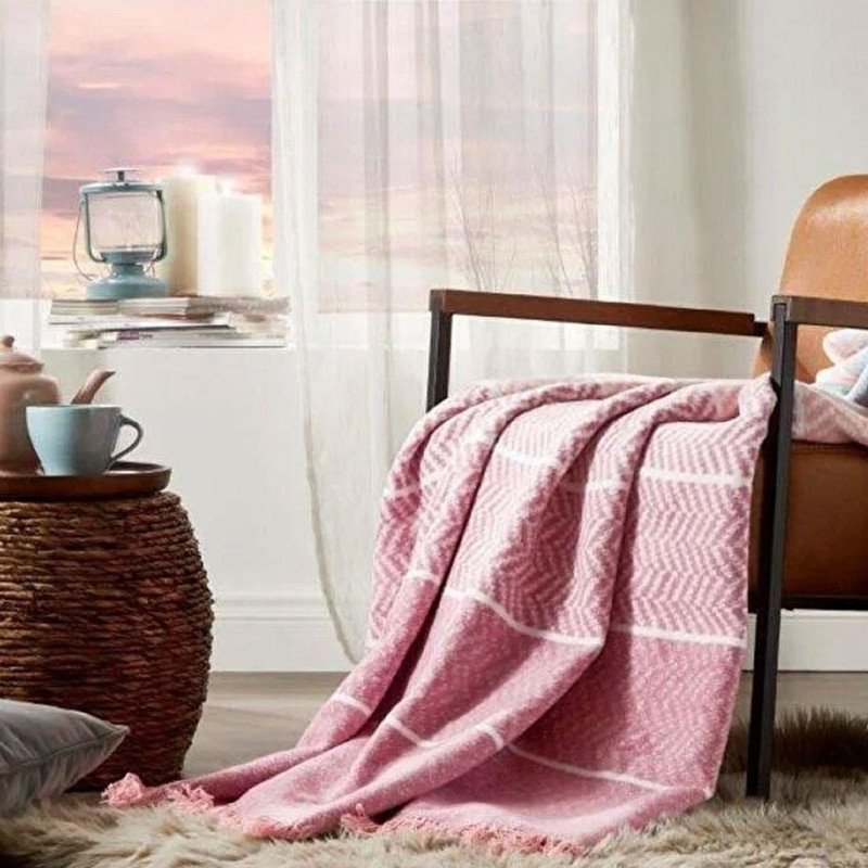 پتو ازدیلک مدل Colorida Pembe سایز 180×220 سانتی متر