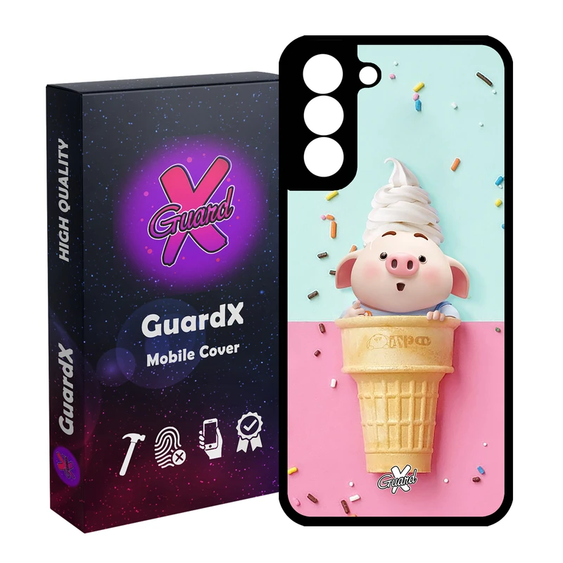 کاور گارد ایکس طرح Pig مدل Glass10026 مناسب برای گوشی موبایل سامسونگ Galaxy S21 FE
