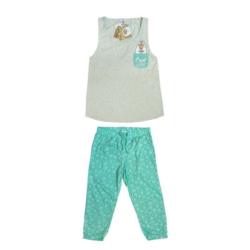 ست تاپ و شلوارک زنانه کد T49