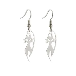 گوشواره نقره زنانه مدل گربه