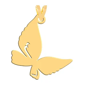 آویز گردنبند طلا 18 عیار زنانه فرشته مدل پروانه WNL-000518