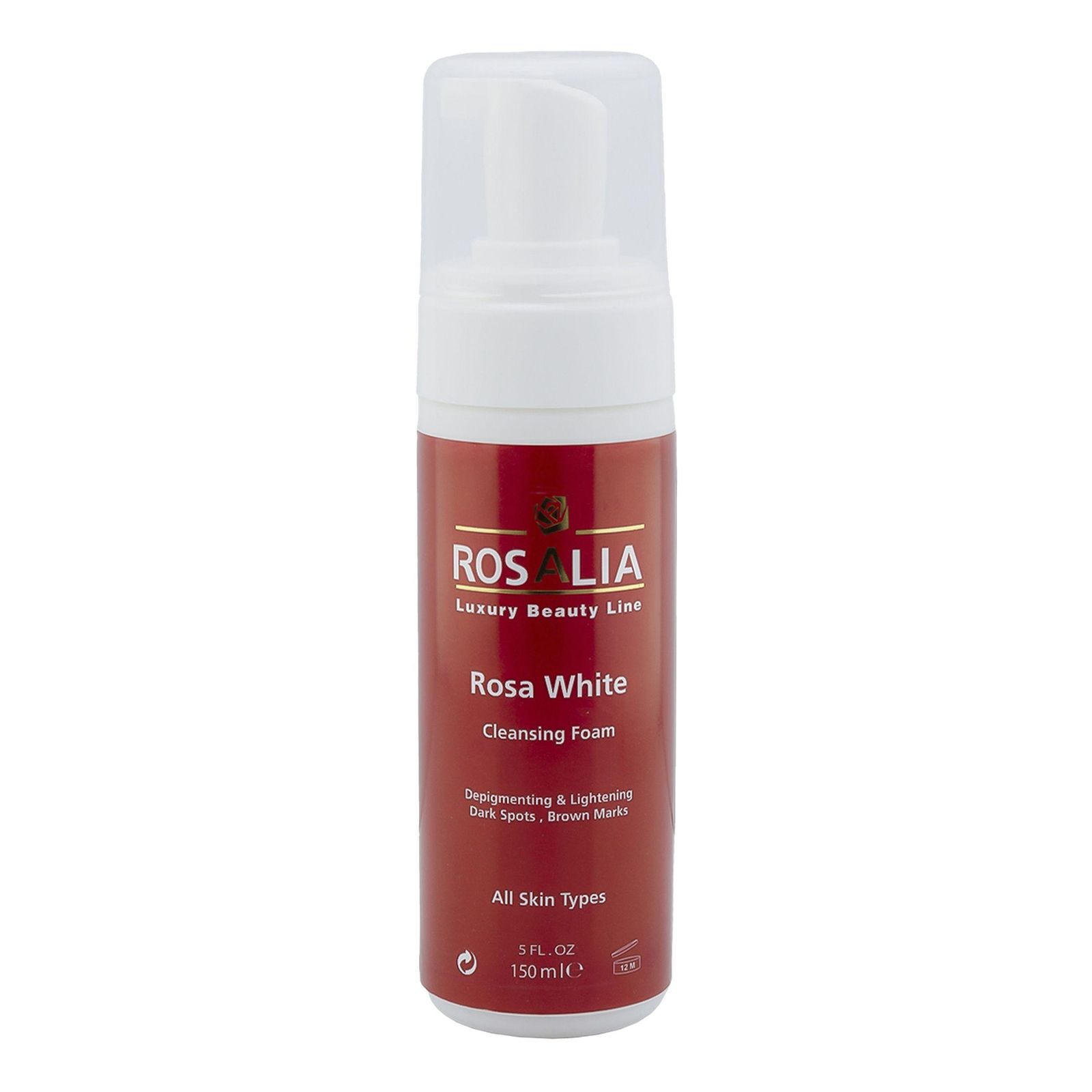 فوم پاک‌کننده و روشن‌کننده پوست رزالیا مدل Rosa White حجم 150 میلی‌لیتر -  - 1