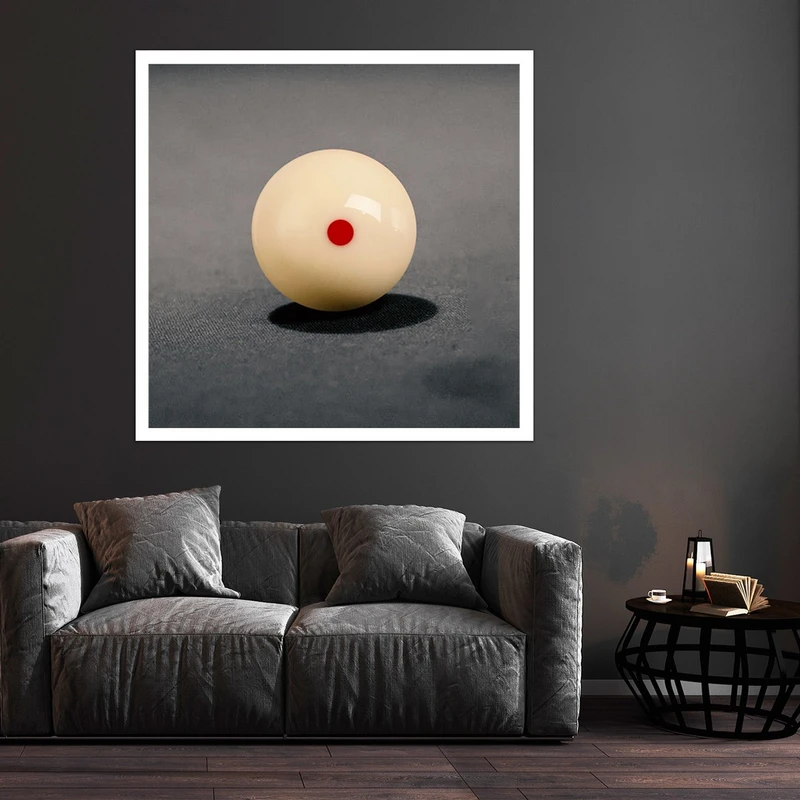 تابلو بکلیت طرح توپ بیلیارد cue ball مدل قاب شاسی W-S7494