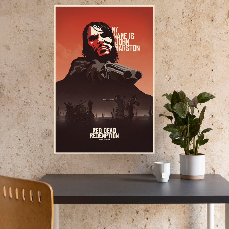 تابلو شاسی مدل گیمینگ رد دد جان مارسون red dead redemption کد 1273