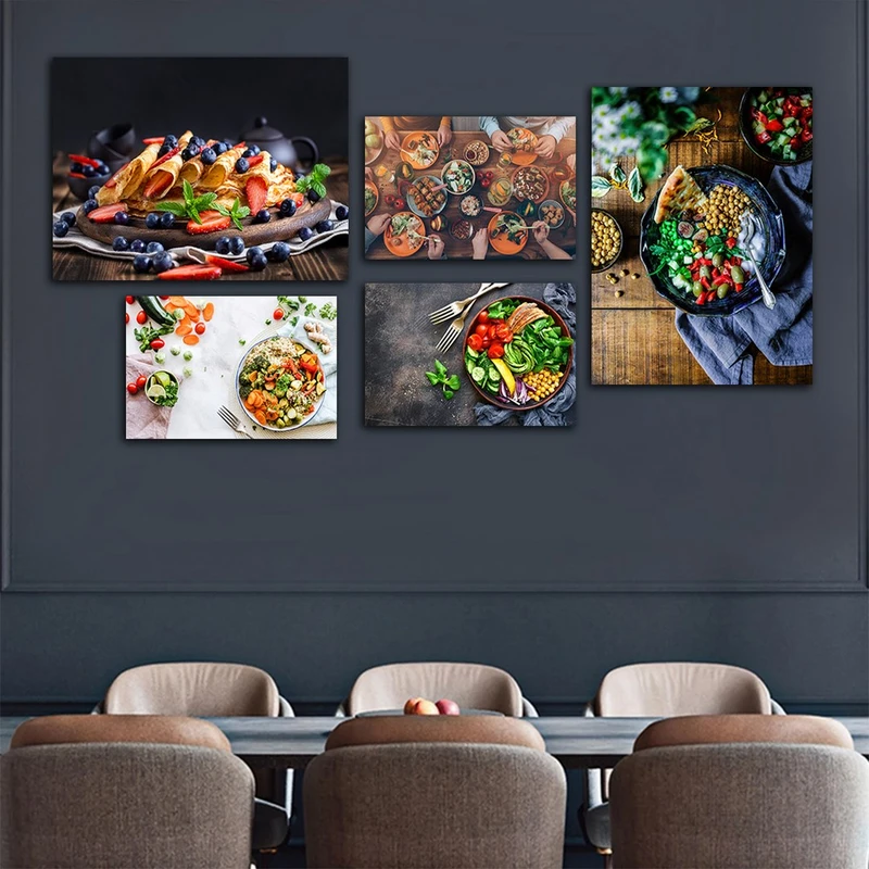 تابلو شاسی بکلیت طرح آشپزخانه و رستوران مدل SH-860 مجموعه 5 عددی