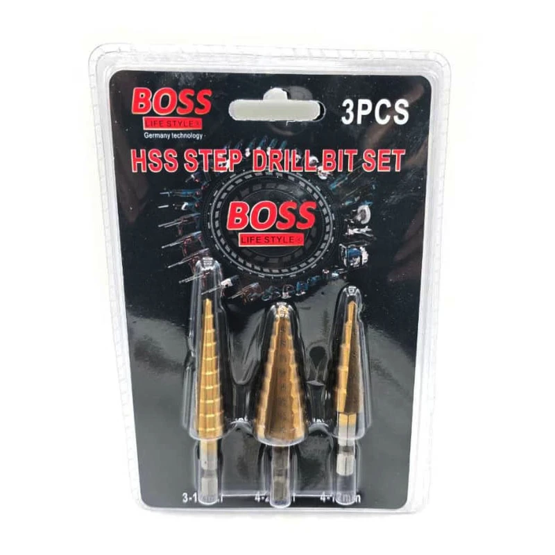 مته کاجی پله ای باس مدل Bs-bit3 مجموعه 3 عددی