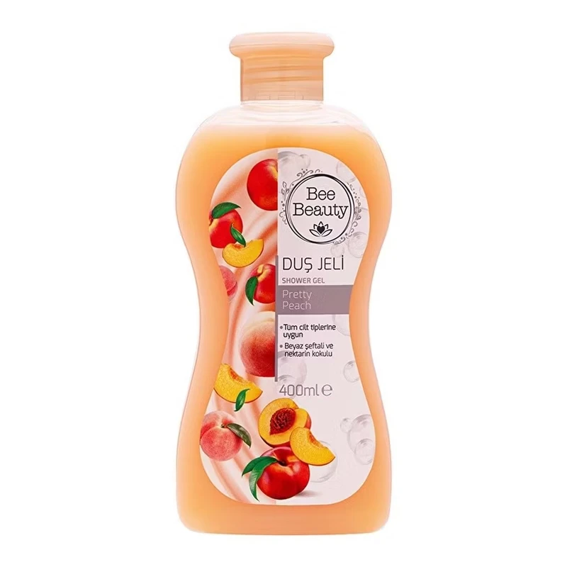 ژل شستشو بدن بی بیوتی مدل Pretty Peach با رایحه هلو مناسب برای انواع پوست حجم 400 میلی لیتر