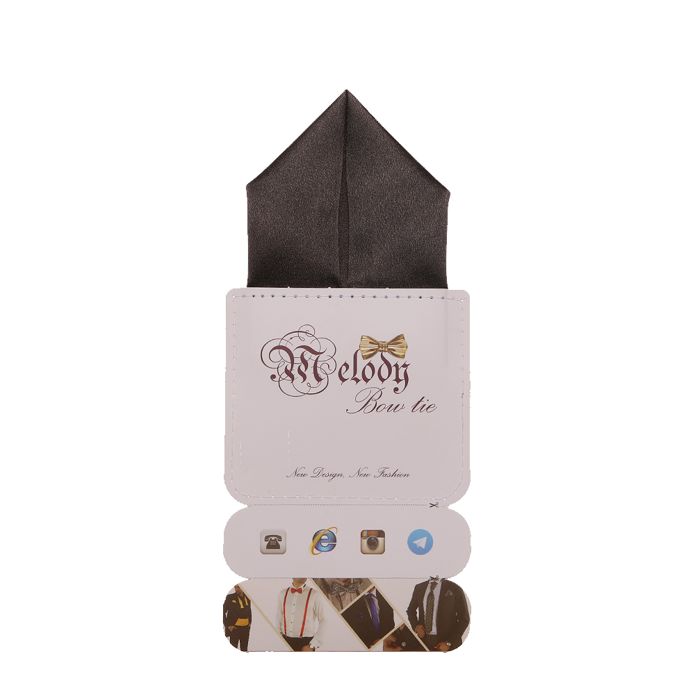 دستمال جیب مردانه ملودی مدل PS5103MSSDgry