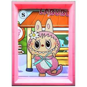 بازی آموزشی سمید مدل ساخت تابلو نقاشی الماسی طرح لبوبو 14×18