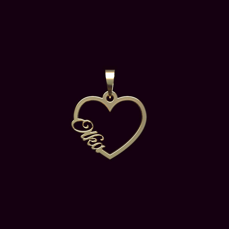 آویز گردنبند طلا 18 عیار زنانه مدوپد مدل اسم الکا olka کد PB1-10322