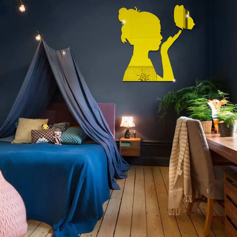 آینه مستر راد مدل پروانه و دخترک کد G.B.FLY-G 02