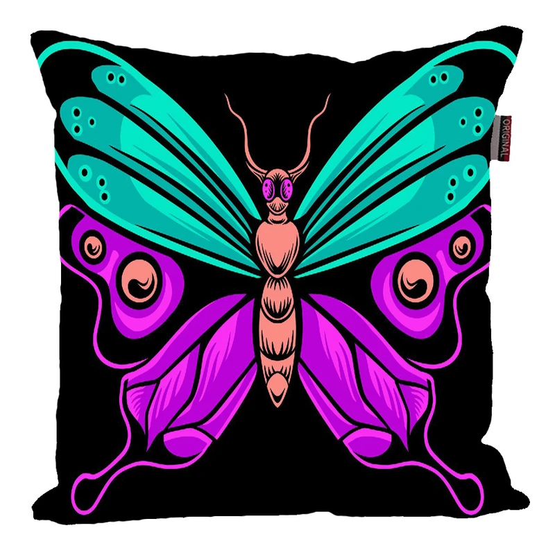 کوسن ناریکو مدل فانتزی طرح پروانه کد 0532