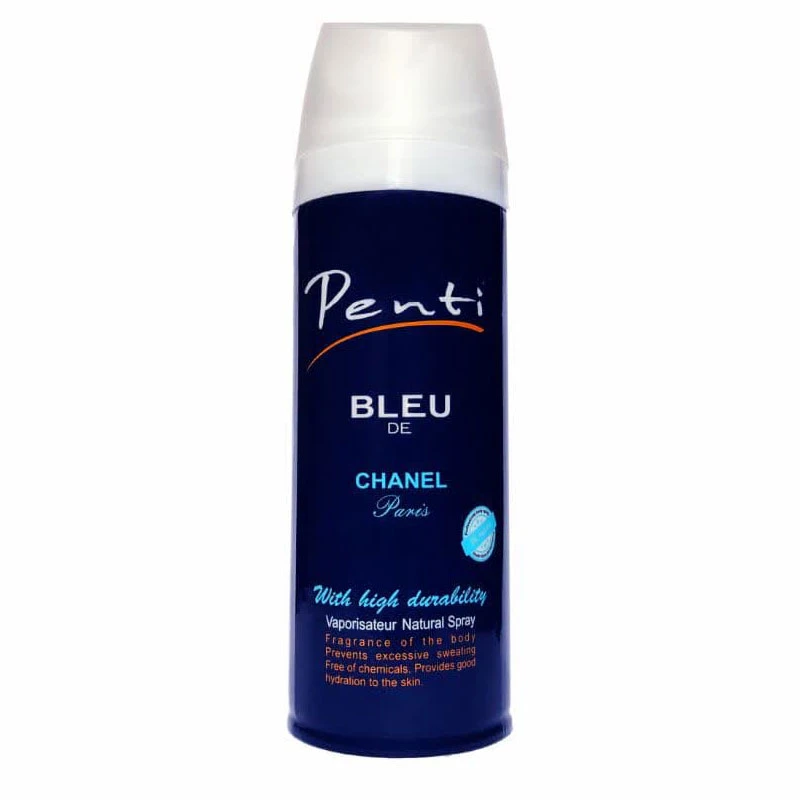 اسپری بدن مردانه پنتی مدل BLEU DE CHANEL حجم 200 میلی لیتر