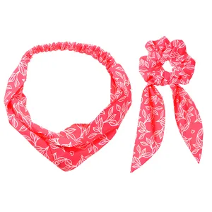 ست کش مو و هدبند زنانه دلنار گالری مدل برگ مجموعه 2 عددی