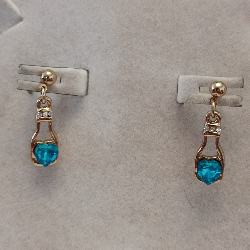 گوشواره زنانه مدل فانتزی نگین دار