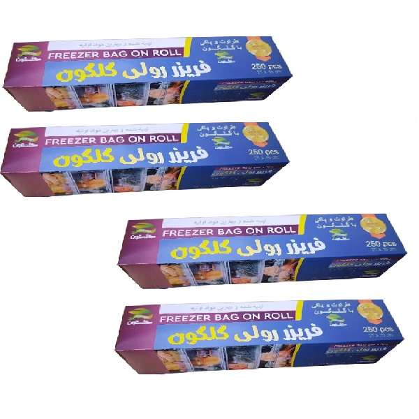 کیسه فریزر لگون مدل رولی پرفراژ دار 4 بسته 250 عددی