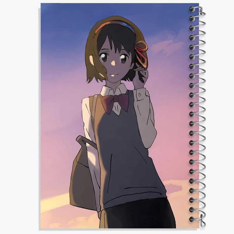 دفتر ژورنال نویسی 50 برگ خندالو مدل نقطه ای طرح میتسویا میامیزو انیمه یورنیم Your Name کد 16288