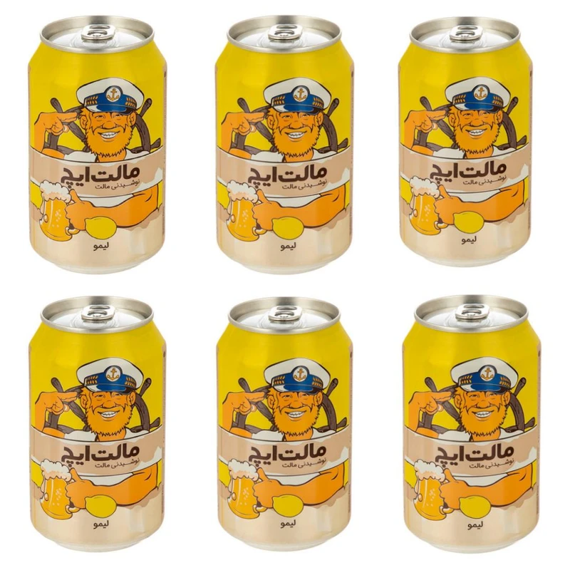نوشیدنی مالت لیمو مالت ایچ - 330 میلی لیتر بسته 6 عددی
