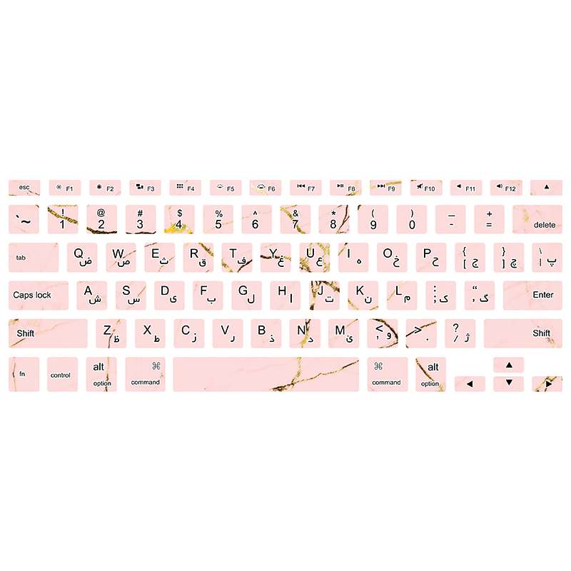 برچسب کیبورد فارسی طرح marble 134 مناسب برای مک بوک ایر 13 اینچ 2010-2017