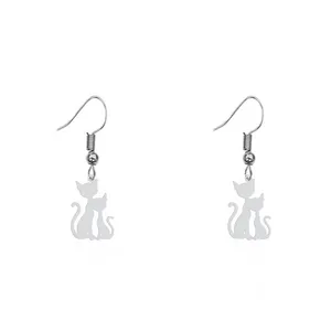 گوشواره زنانه هایکا طرح گربه مدل ha-359